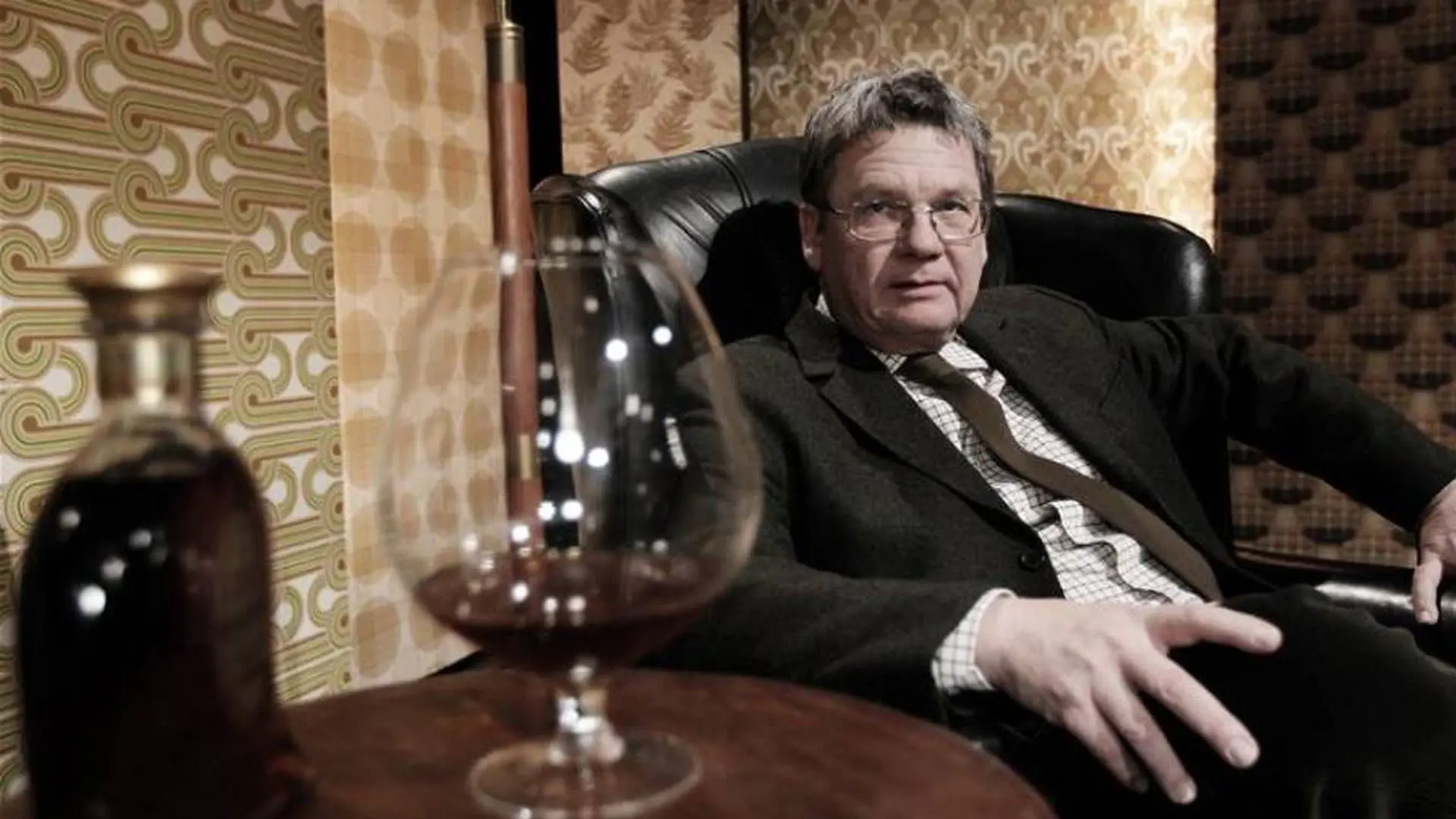 Quiz i en hornlygte backdrop