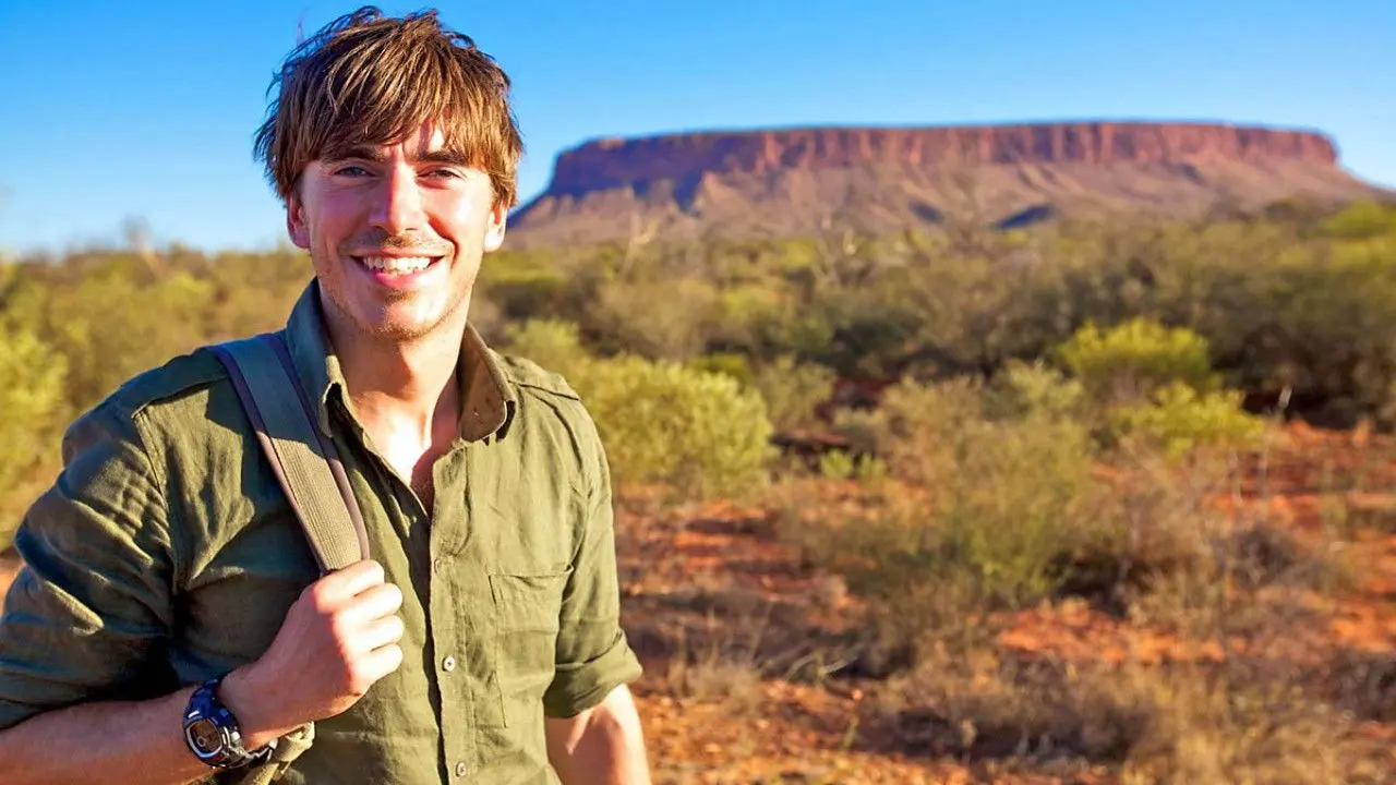 Australia with Simon Reeve backdrop
