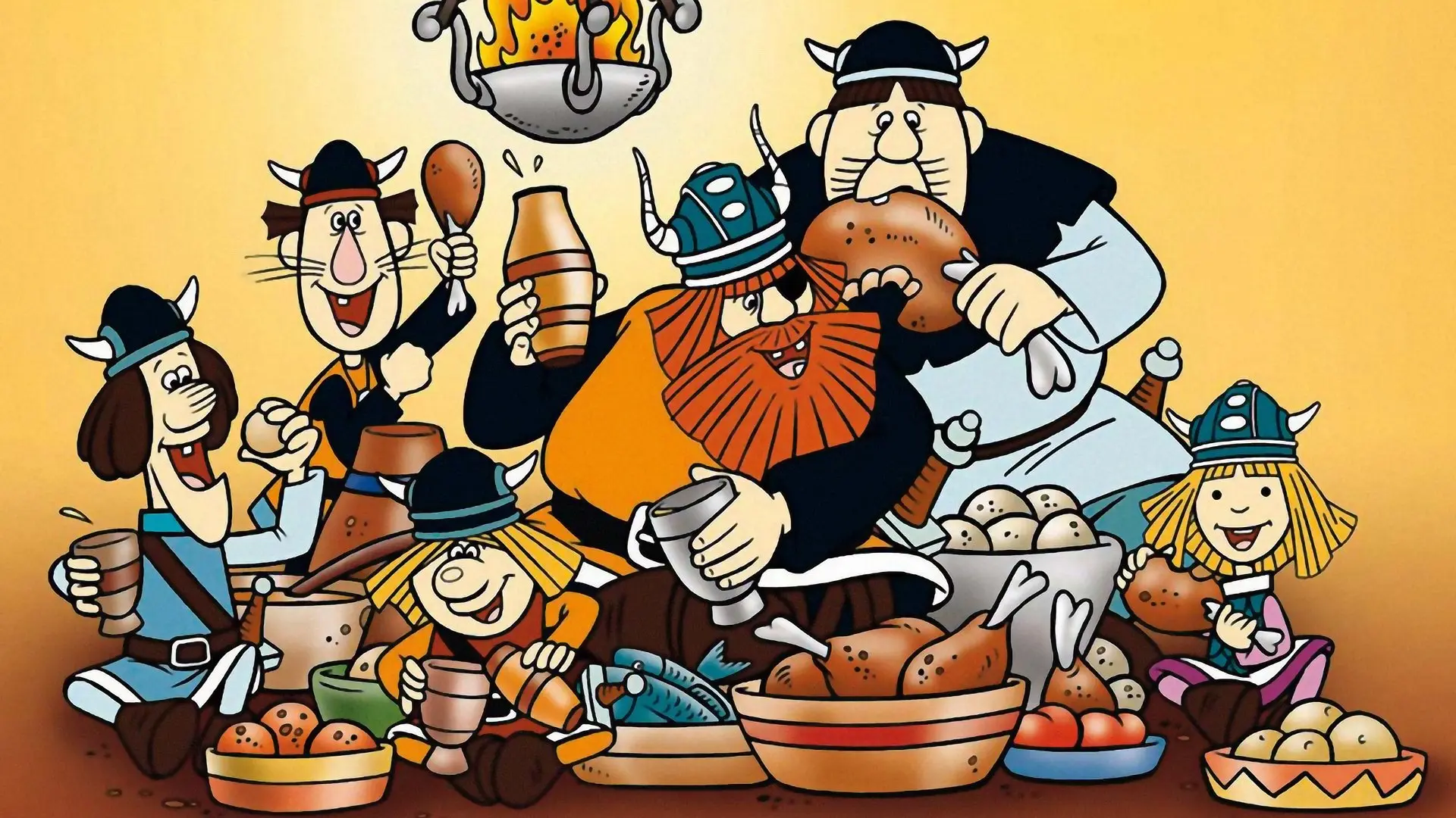 Vicky the Viking backdrop