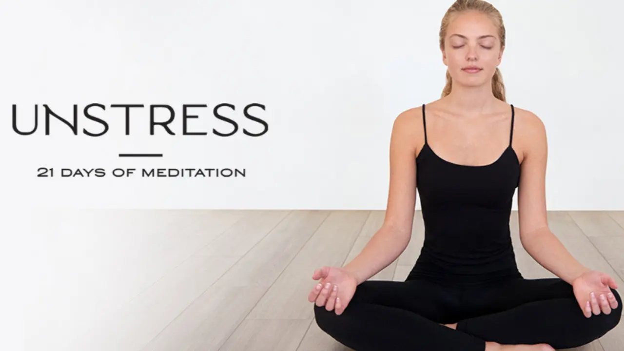 Unstress 21 Days of Meditation backdrop