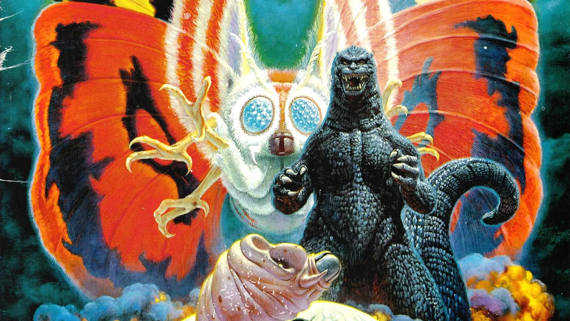 Godzilla vs. Mothra backdrop