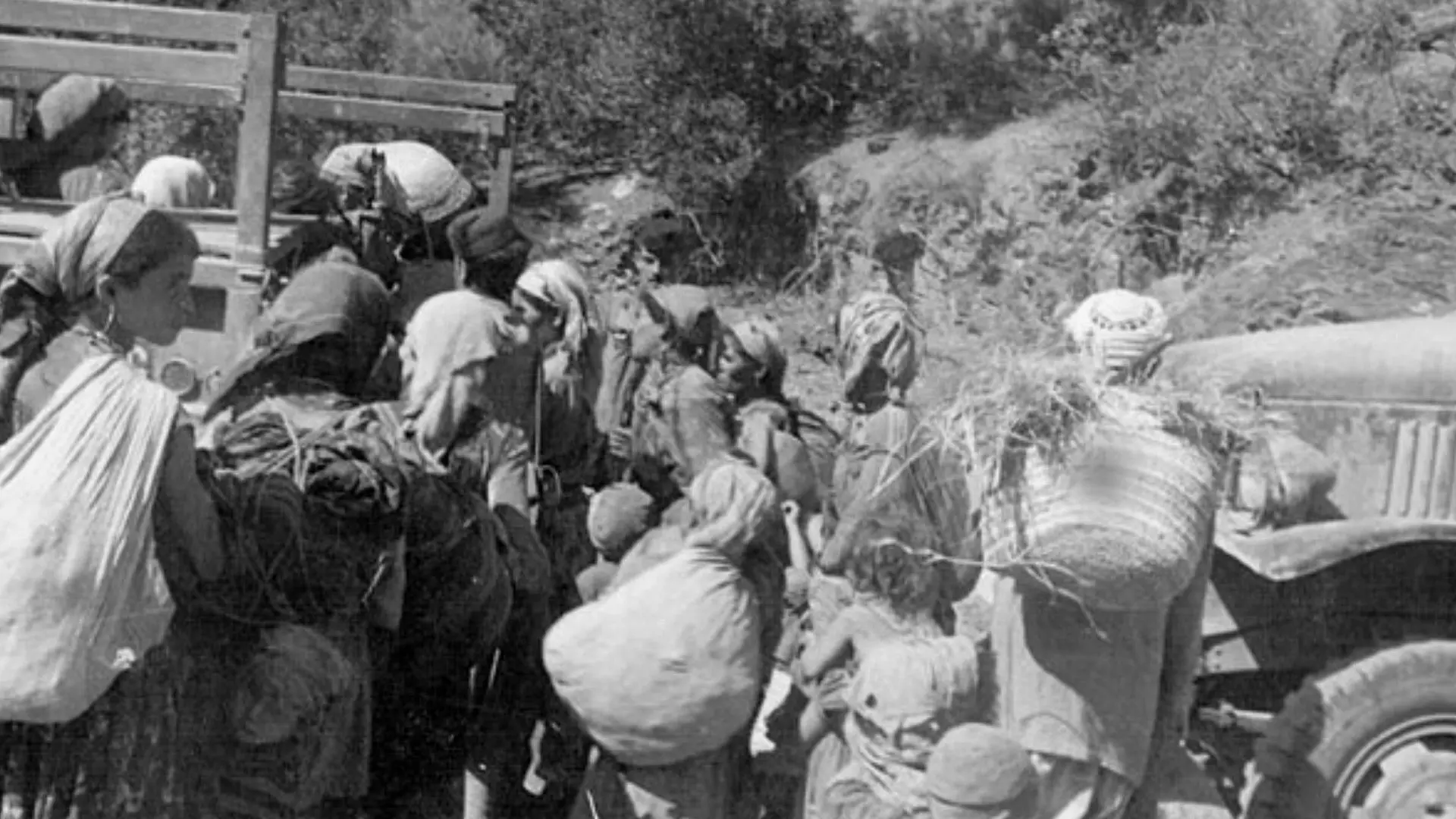 Algerian Refugees backdrop